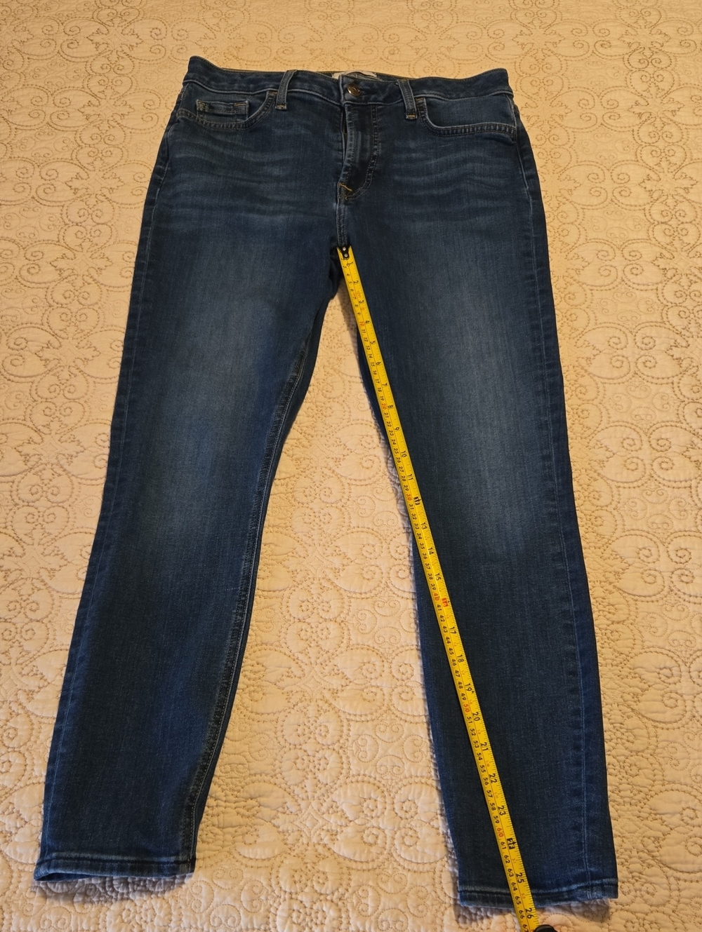 Jen 7- Skinny Jeans - Faded Dark Blue